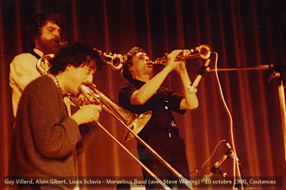 Alain Gibert, Guy Villerd, Louis Sclavis (Marvelous band), Coutances, Manche, 10/10/1982